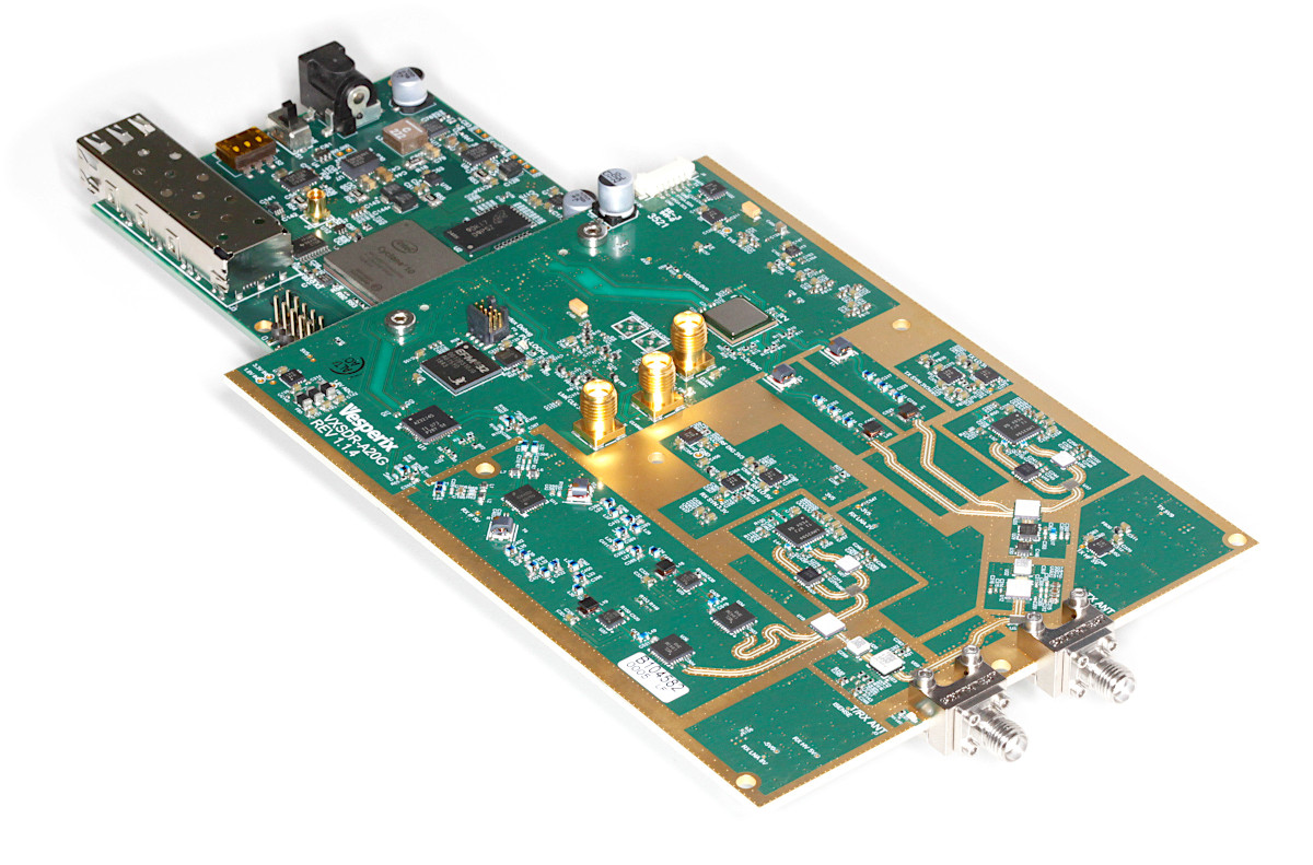 Picture of the VXSDR-20 boards